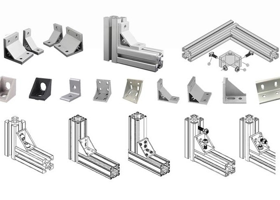 2040 3030 4040 6063 โปรไฟล์อลูมิเนียม 6mm 8mm 10mm Slot วงเล็บหมุน