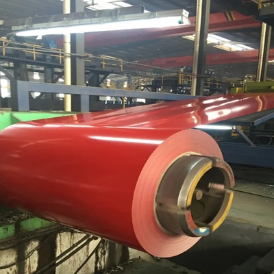 PPGL Galvalume Steel Coils เคลือบสี AZ150 Aluzinc Prepainted ความกว้าง 762 900mm